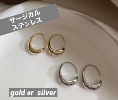 ラス1 シルバーフック ピアス 18kサージカルステンレス韓国 114のサムネイル