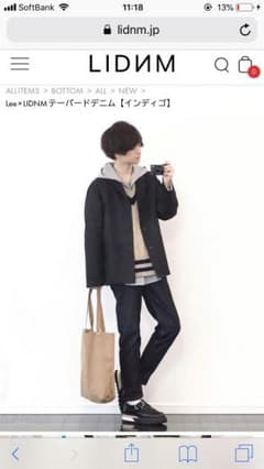 Lee × LIDNM テーパードデニム インディゴのサムネイル