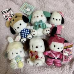 サンリオ ポチャッコ ぬいぐるみ マスコット 6点セットのサムネイル