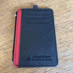 JAPAN RUGBY SAKURA CLUB限定パスケース 黒/赤のサムネイル