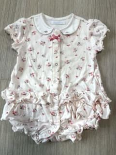 半袖 bebe reduction 花柄フリル　ロンパース　べべのサムネイル
