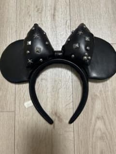スタッズ付きブラックミニーマウスカチューシャのサムネイル