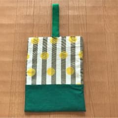 シューズケース 上履き入れ 男の子 入園準備 入学準備 ドット グリーンのサムネイル