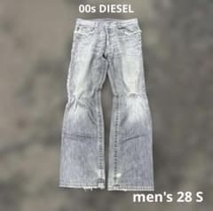 00s DIESEL Black flare denim damage y2k - メルカリ