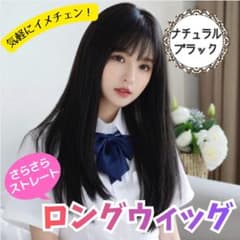 ロングウィッグ ナチュラルブラック さらさらストレートのサムネイル