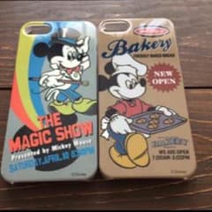 二個セット iPhone5ケース 5s ミッキー レトロのサムネイル
