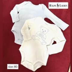 Ralph Lauren ベビー服 2点セット 80サイズ ホワイト×ブルーのサムネイル