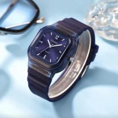 ネイビー シリコン 腕時計