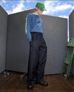KIKO KOSTADINOV ブラック ワイドスラックス 黒 サテン風 XS KIKO KOSTADINOV ブラック ワイドスラックス 黒 サテン風 XS