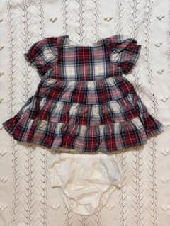 GAP baby チェック柄 ワンピース ブルマ セットのサムネイル