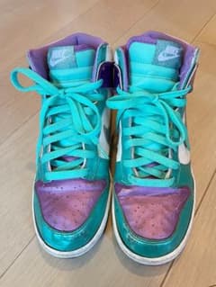 NIKE DUNK HIGHナイキ ダンクハイ★白×紫×クールミントのサムネイル