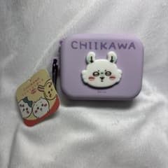 ちいかわ ミニシリコンポーチ モモンガ　紫　コインケース　カラビナのサムネイル
