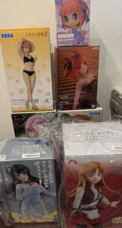 五等分の花嫁 一花 二乃 sao アスナ 桜島麻衣 計7体セット フィギュアのサムネイル