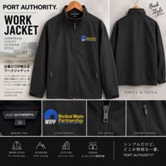 PORT AUTHORITY WIPP 企業ロゴ刺繍 ワークジャケット XL 黒のサムネイル