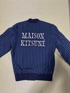 MAISON KITSUNÉ ストライプ ブルゾン ネイビー　XSのサムネイル