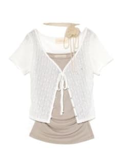 Fleur choker layered tops AM1865 - メルカリ