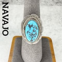 NAVAJO K刻印　ナバホ ターコイズシルバーリング インディアンジュエリー NAVAJO K刻印 ナバホ ターコイズシルバーリング インディアン
