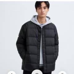 UNIQLO　リサイクルダウン　XL ノーカラー　ブラックのサムネイル