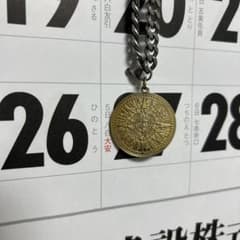 ヴィンテージ ネックレス アステカ 太陽神 彫刻 コインのサムネイル