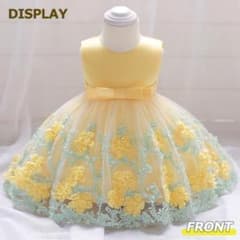 ベビードレス キッズドレス　イエロー 花柄 80cmのサムネイル