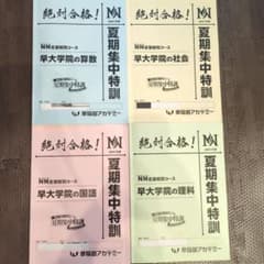 早稲田アカデミー NN早大学院 夏期集中特訓 テキストセット - メルカリ