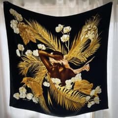 未使用品級❗️美品✨️　HERMES　エルメス　カレ90　王妃のターバン HERMES エルメス カレ90 王妃のターバン ブラック系 タグあり 美品