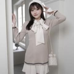 LIPSERVICE シャツドッキングプリーツワンピース - メルカリ