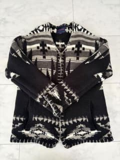 ANTI BALLISTIC ネイティブ柄 ニットカーディガン M ブラック