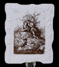 マイセン 世界限定版 箱付き 1級品 壁掛け飾り皿 陶板画 恋人たち プレート マイセン 世界限定版 1級品 壁掛け飾り皿 金彩 プラーク 陶板画 恋人