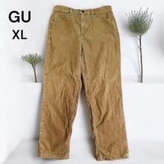 GU コーデュロイストレートパンツ XL キャメル ゆったり股上深めのサムネイル