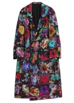 新品未使用】 ヨウジヤマモトプールオム 花柄 シルク ロングジャケット 