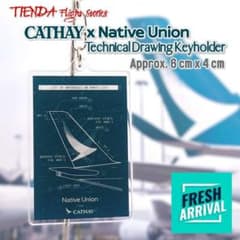 【Tienda】航空機設計図の美学 キャセイパシフィック航空アクリルキーホルダー