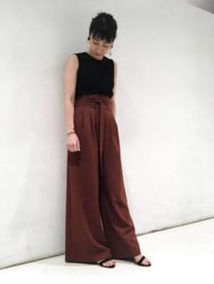 値下げ中!! サッシュワイドパンツ apart by lowrys 2017SSのサムネイル