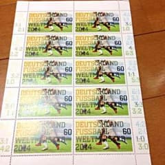 ドイツ 2014サッカー世界チャンピオン記念切手のサムネイル