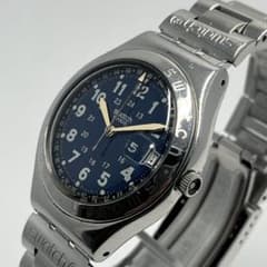 SWATCH スウォッチ アイロニー YGS716G ネイビー 電池交換済 - メルカリ