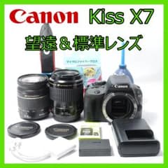 Canon Kiss X7☆使用回数少☆望遠＆標準レンズ☆小型軽量☆スマホ転送