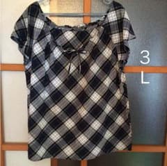 チェックのTシャツ 3Lのサムネイル