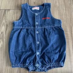 ミキハウス　オーバーオール ロンパース 80のサムネイル