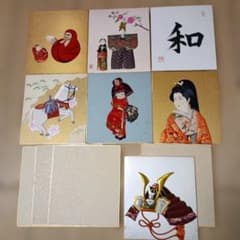 押し絵 色紙 7枚セット レトロ