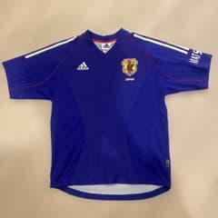 2002年adidas 日本代表 ユニフォーム　Lサイズ　右袖に松田　文字有りのサムネイル