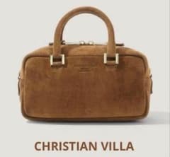 美品】CHRISTIAN VILLAスエードミニショルダーバッグキャメル - メルカリ