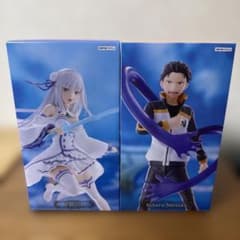 GIGO限定　リゼロ フィギュア スバル　エミリア　2点セット GiGO限定】リゼロ エミリア陣営 エミリア スバル フィギュア2体セット