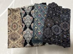 インド刺繍生地 ハギレ まとめ売り①のサムネイル