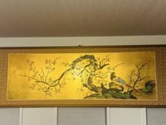 三宅英斎 花鳥図 臥龍梅に雉 金箔貼り額装 三宅英斎 花鳥図 臥龍梅に雉 金箔貼り額装 - メルカリ