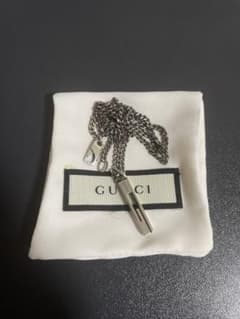 GUCCI Gロゴ プレート ネックレス シルバーのサムネイル
