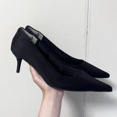 YELLO ハイヒール ポインテッドトゥ パンプス ブラック 黒 L 24.5のサムネイル