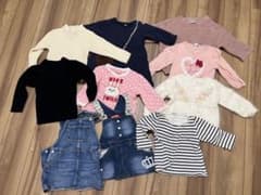 女の子 まとめ売り80 秋冬服のサムネイル