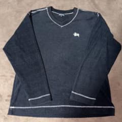 Stussy ダークグレー Vネックセーターのサムネイル