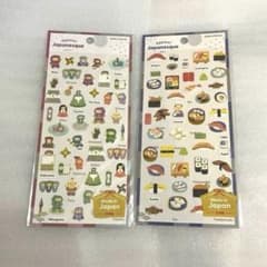 シール　ステッカー　忍者　お寿司　和紙シール　NINJA SUSHI JAPAN