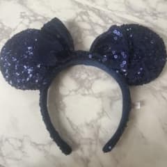 ディズニー カチューシャ スパンコール ネイビーのサムネイル